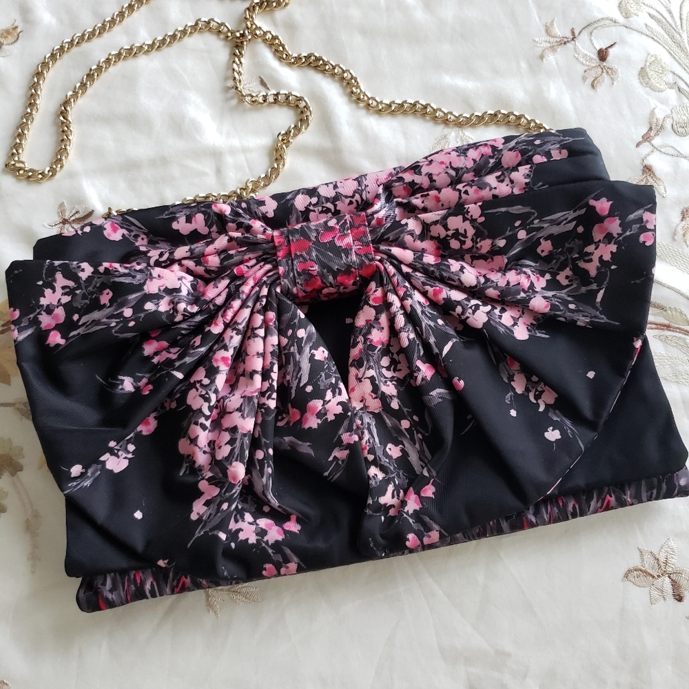 RED Valentino "Lily of the Valley" Bow Clutch